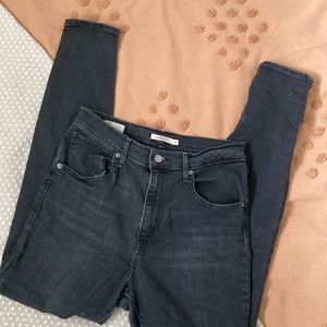 Levis 30x30 mile high super skinny jeans - black